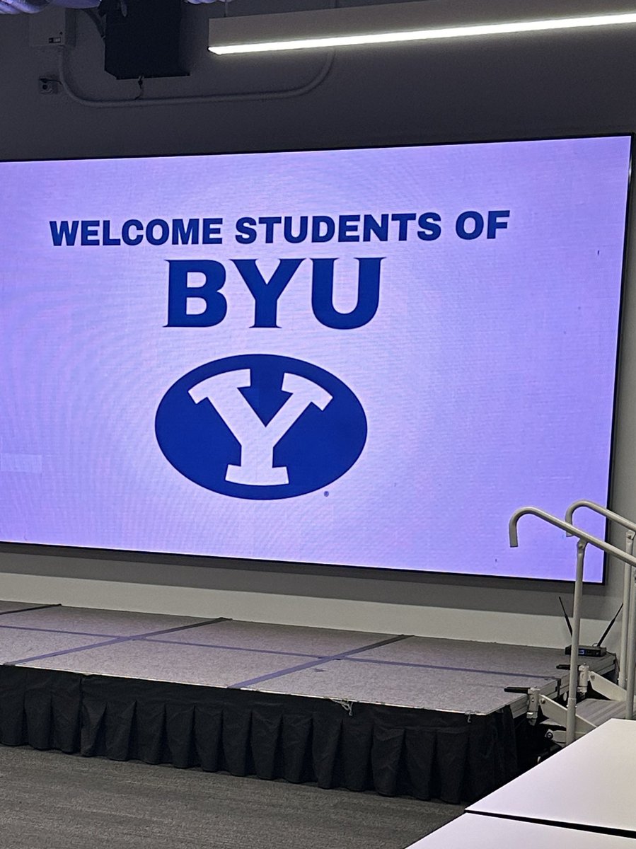 BJewkes's tweet photo. Some groups visiting ATL and #MBStadium fire me up more than others. 😎

#BYU
#MarriottSchool https://t.co/V6ZFbeEFHG
