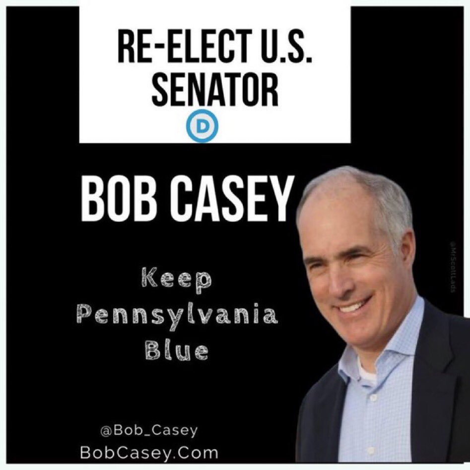 tmelissen1219's tweet photo. @FeistyLibLady #BluePA
#VoteBluePA
Re-elect @SenBobCasey https://t.co/HFsJrYX3Vq