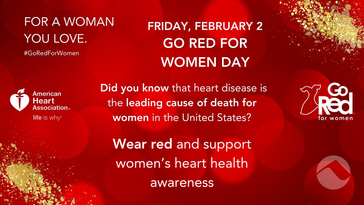 This National Wear Red Day (Feb 2nd), wear red and share this post! Let's empower women to listen to their bodies and demand better understanding of their unique hearts. 
Visit buff.ly/3Uk0JPA for more 
#GoRedForWomen #HealthyHearts