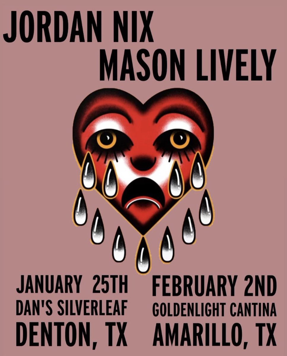 Tomorrow night! Jordan Nix and Mason Lively on the same stage! Come join us for an acoustic evening of sad songs, happy songs, and all else in between❤️‍🔥 Show starts at 9:30pm