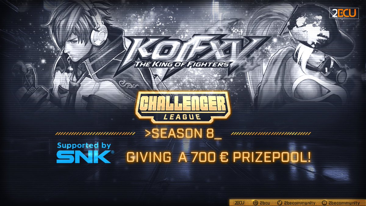 2becommunity's tweet photo. 📢 BIG NEWS FOR ALL #KOFXV PLAYERS!

Challenger League Season 8 will have a 700€ prize pool bonus provided by @SNKPofficial  🧡

Sign up for the 8 qualifiers STARTING NEXT WEEK!
https://t.co/SNPY2embeS https://t.co/Y03ctN4j4r