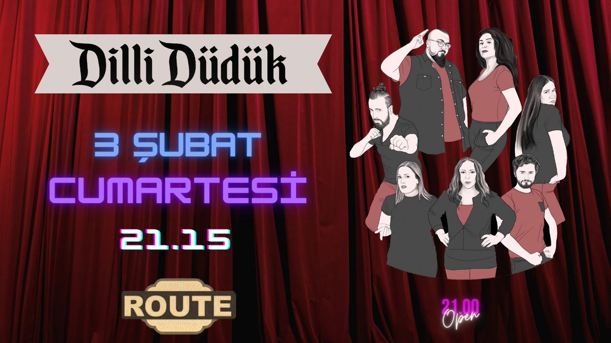 📅 3 Şubat Cumartesi
🕗 21.15
📍Route Sahne
🎫 Biletix: biletix.com/etkinlik/3DLA2…