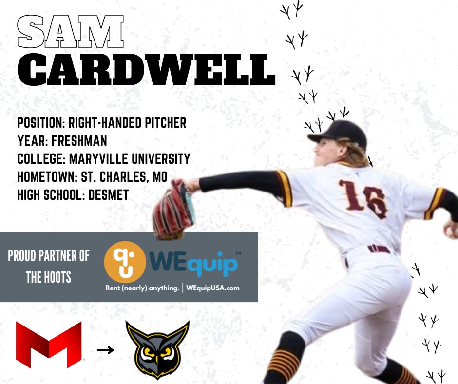 Another player signing! Welcome <a href="/BaseballMU/">Maryville University Baseball</a> pitcher, <a href="/SamCardwell14/">Sam Cardwell</a> to the Nest for the 2024 baseball season!

Read more: ofallonhoots.com/hoots-sign-mar…

<a href="/WEquipUSA/">WEquip</a>