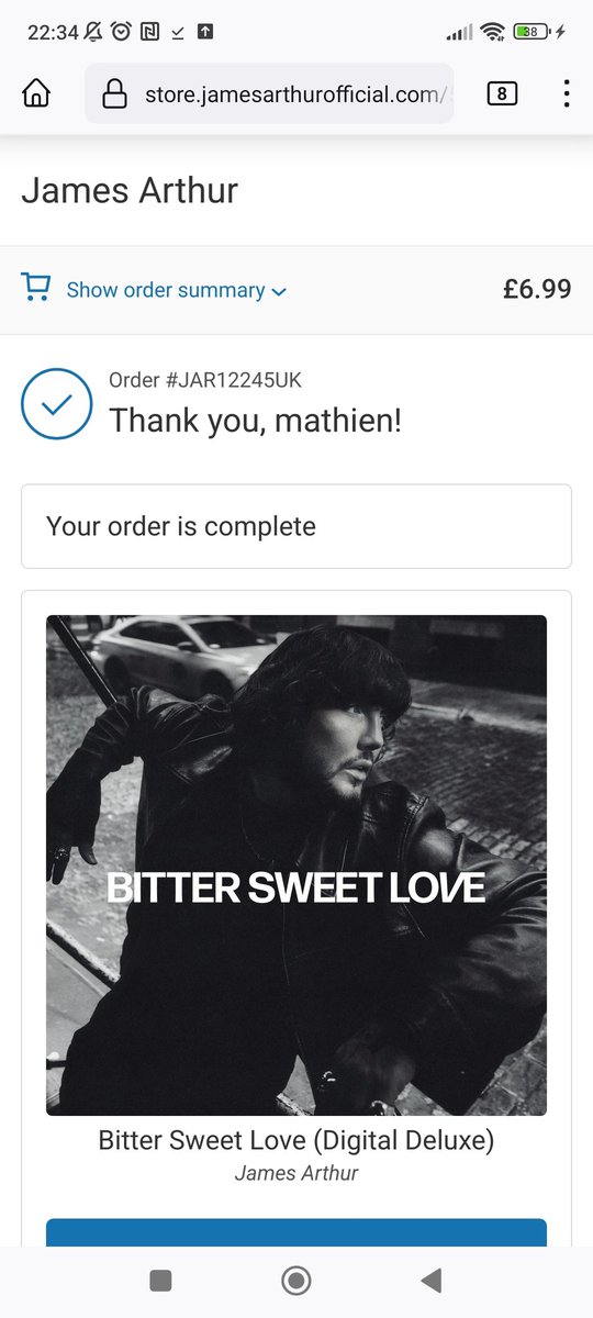 Done, I can't wait to see tonight 😍😍
<a href="/JamesArthur23/">James Arthur</a> #Bittersweetlove