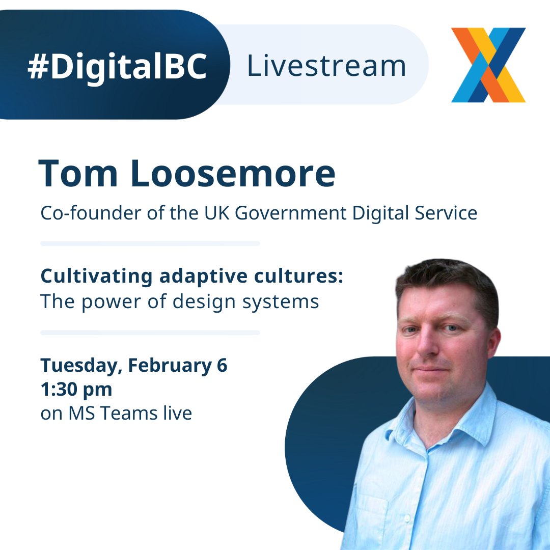 exchangelab's tweet image. Our February #DigitalBC guest speaker is @tomskitomski. He’ll be chatting with us about design systems & his time developing @GOVUK. Get added to the invite list:
ow.ly/mFfJ50QwZcC