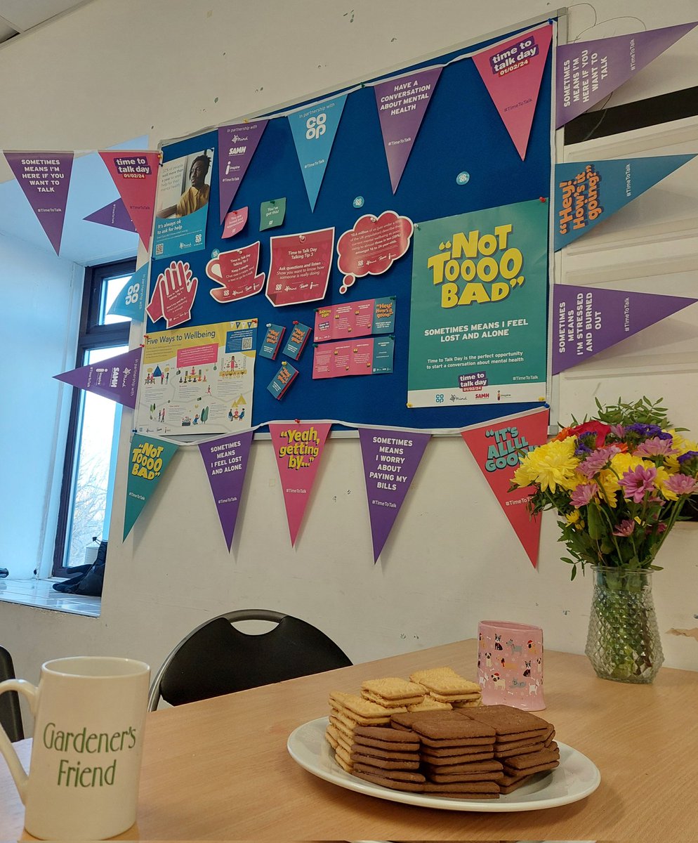 Manf67Sam's tweet photo. Great conversations and a cuppa and a bickie @cooplightwater #TimeToTalkDay #coopradio @coopukcolleague @coopuk https://t.co/hPV9GLN4of