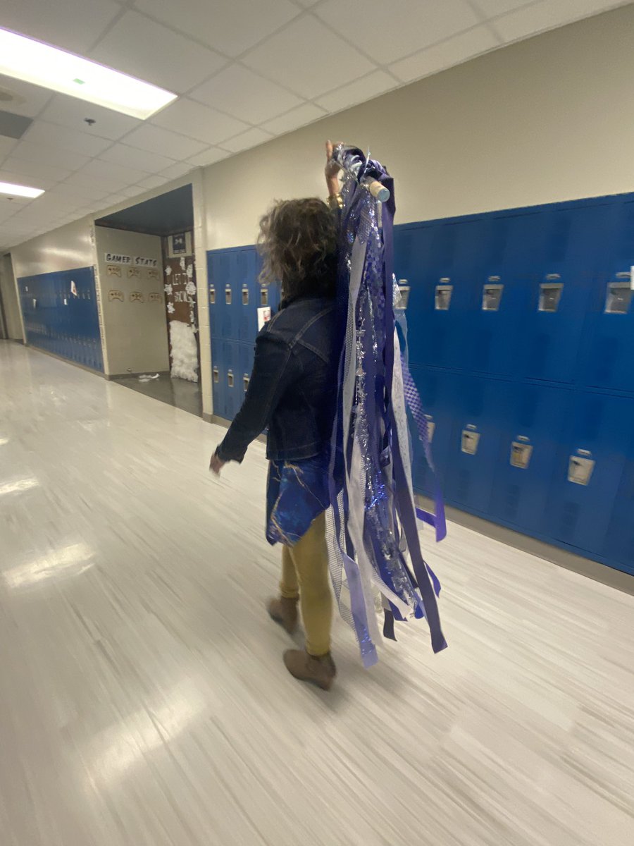 Momma_Cos's tweet photo. The Passing of the CJH Spirit Stick! 
Murphy went to every Spartan boys’ basketball game! Congrats! 🏀 @KatinaRhodesCJH @iamDarrien 
@HEBISDpeople https://t.co/8OYFCd6mtM