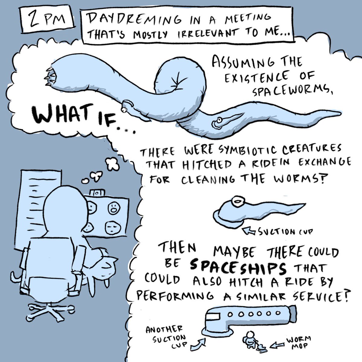 Another hour! Space worms on the mind
#hourlycomicday