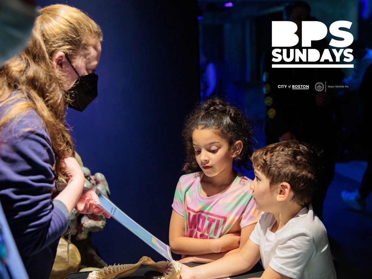 Starting February 4, BPS students and up to three members of their families receive free admission to six cultural institutions across the city on the first and second Sundays of each month through Aug!🎒 Learn more + book in advance: bit.ly/47YthkO #BPSSundays #BPS