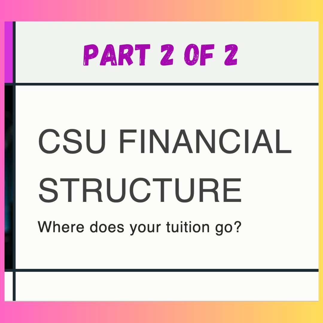 Quantoids, ACTIVATE! Here's Part 2 of our 2-part overview of CSU's history of tuition raises and investment surpluses.See this Instagram post by @cfasfstate instagram.com/p/C2vwGphpj5Z/…