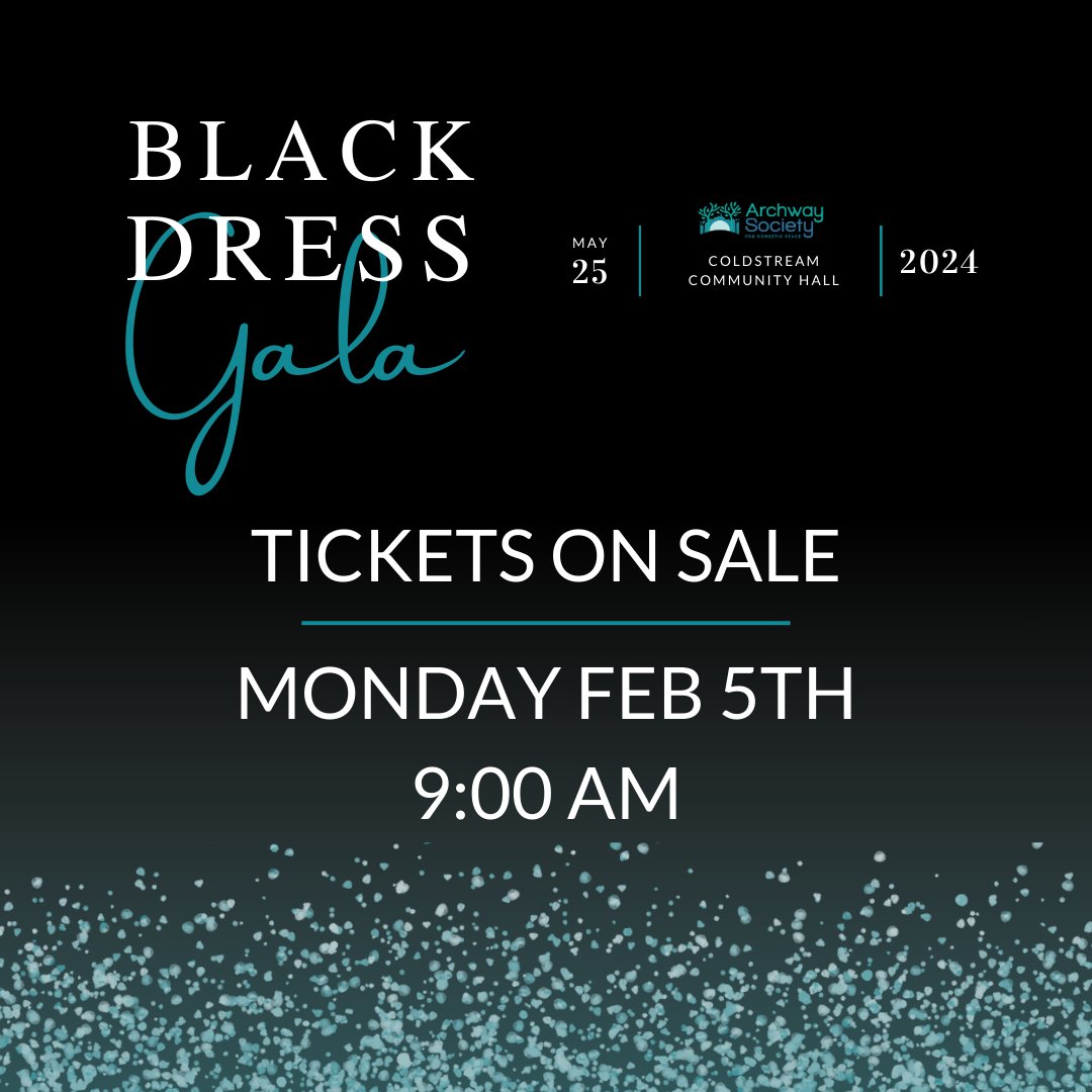 We're thrilled to announce tickets for the Black Dress Gala will be going on sale Monday February 5th at 9am! #vernon 
Mark your calendars and don't miss out on the hottest ticket in town!  Eventbrite link will be posted on our website