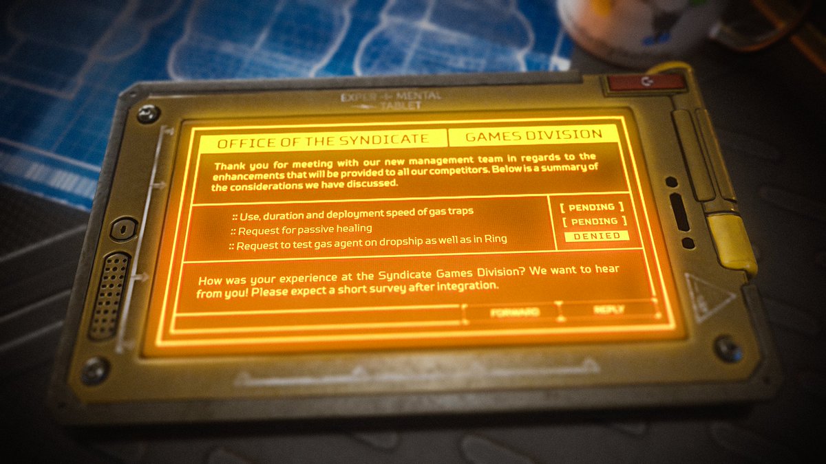 PlayApex's tweet photo. RE: Requested Enhancements from New Management

-Office of the SyndicateGames Division https://t.co/oUqKHVSnGo