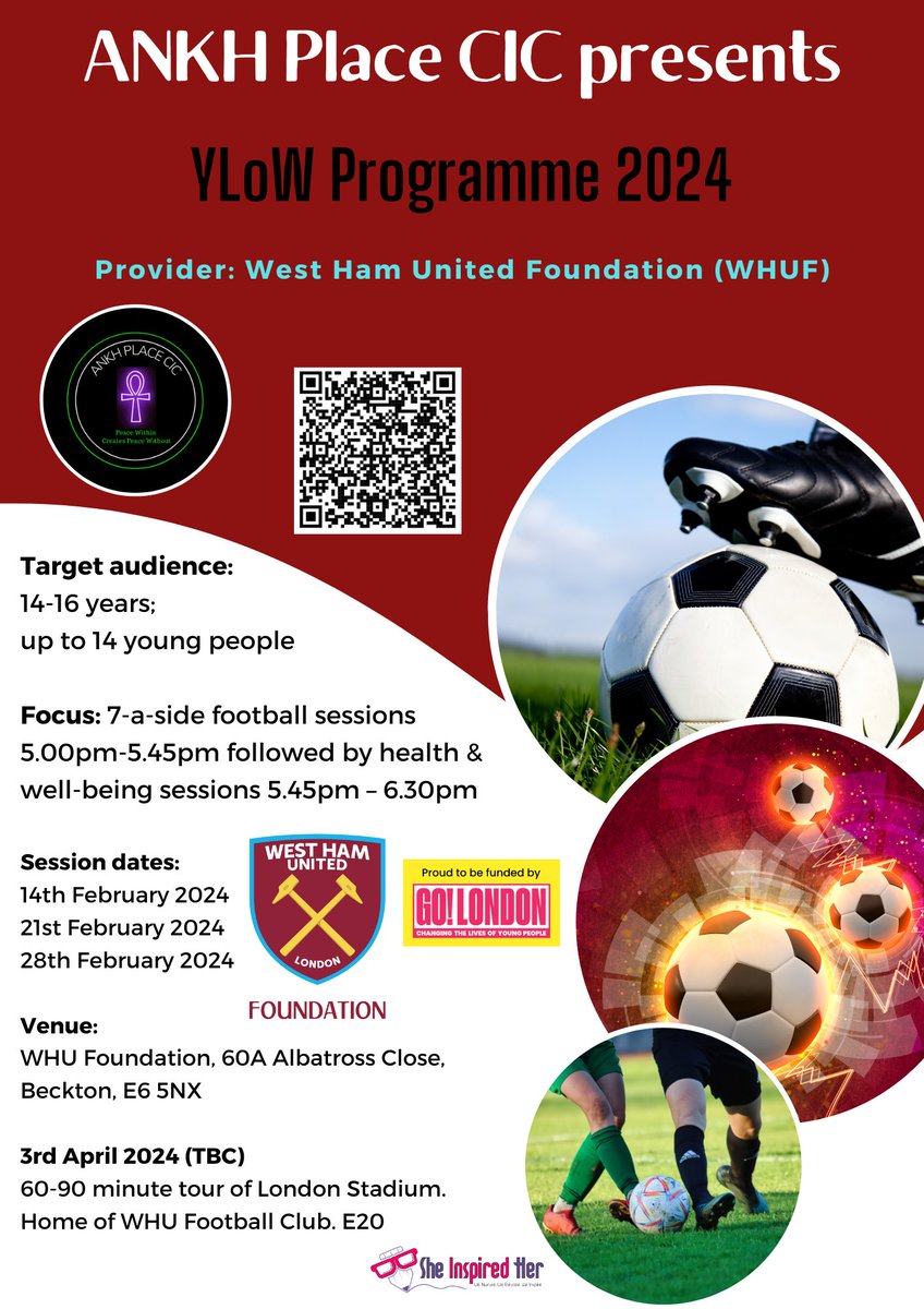 The Young People's League of Wellness (YLoW) begins
<a href="/ANKHPlace/">ANKH Place</a>
#WHUF #young #football #NutritionTips #Wellbeing #WellnessJourney #ankh