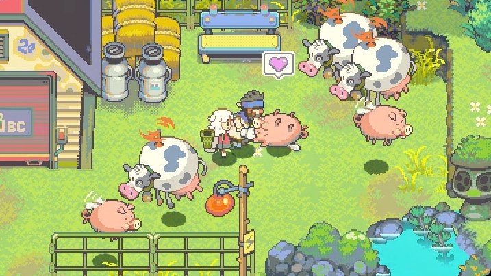 ChucklefishLTD's tweet photo. Hey, @CanYouPetTheDog! Guess what?
In Eastward: Octopia, we've taken petting to the next level! 😌

🐔Chickens
🐷(blim)pigs
🐮And yes, even cows!

Everyone is welcome to join the cuddle fest! :3 https://t.co/3fdXPtZvll
