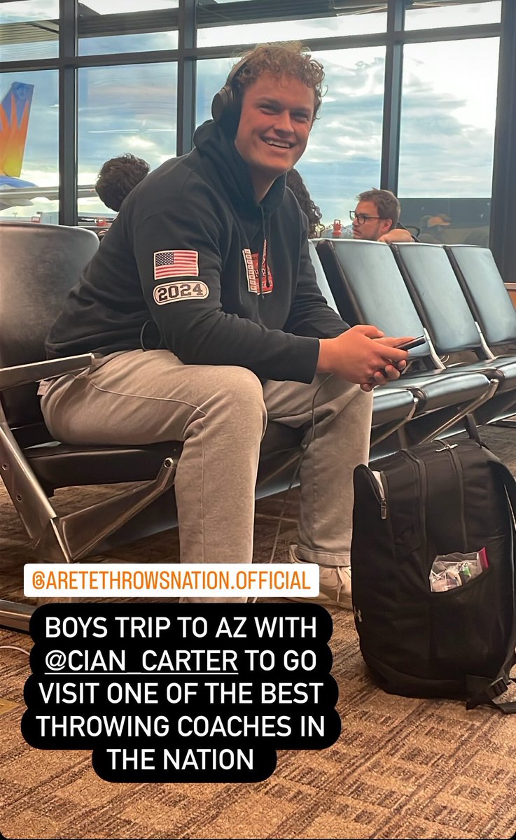 Chris Bartl (@coachbartl8) on Twitter photo <a href="/CianCarter4/">Cian Carter</a>
Off to AZ to go train with one of the best throwing coaches in the country.
This kid is gonna have a season! <a href="/CianCarter4/">Cian Carter</a>
Off to AZ to go train with one of the best throwing coaches in the country.
This kid is gonna have a season!
