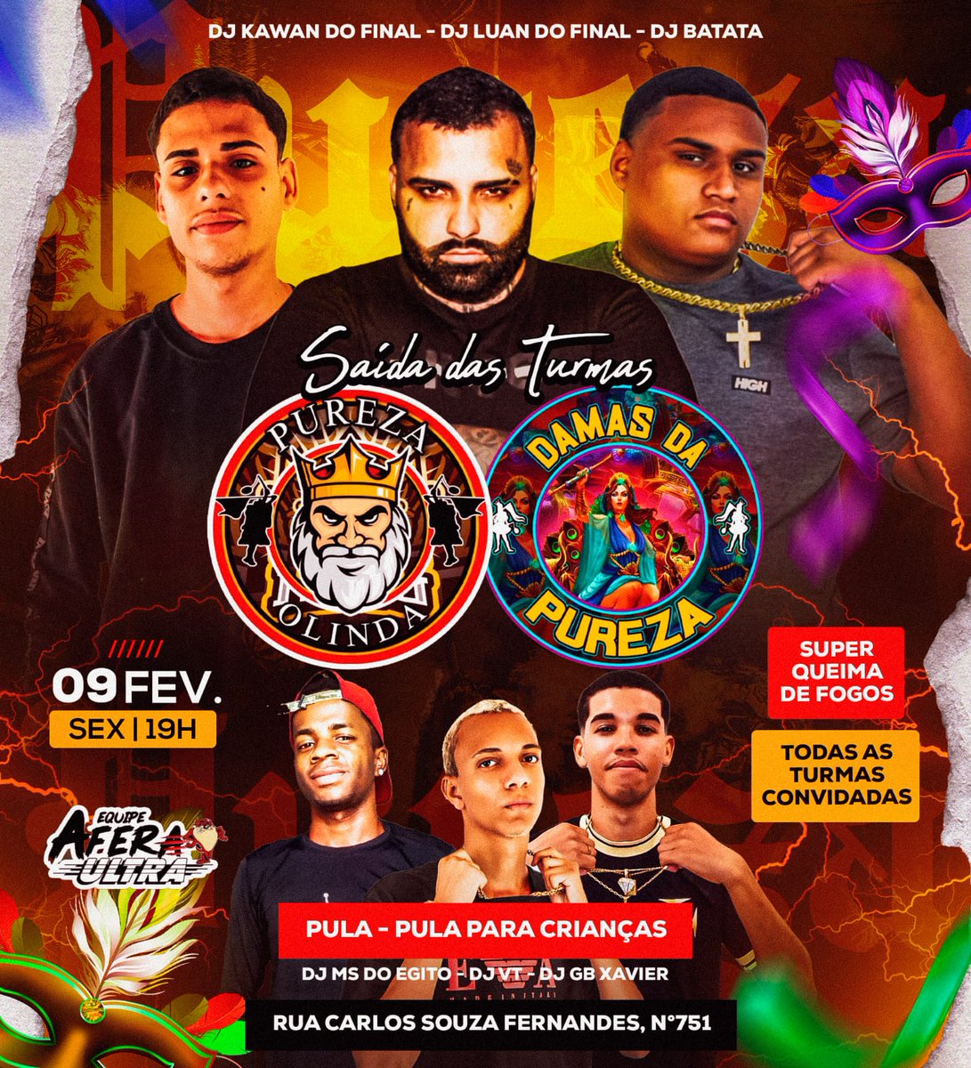 Dia 9 tudo te leva para a saída da Pureza. Faz o P 🚀🕺🔥
Todas as turmas estão convidadas!!