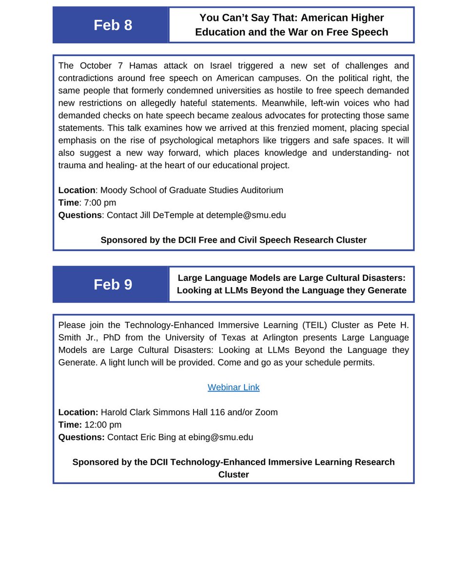 We have a lot going on this week at the DCII! From our casual lunch at the DCII Café to one of our many scholarly lectures, join us for interdisciplinary learning and connections this week!