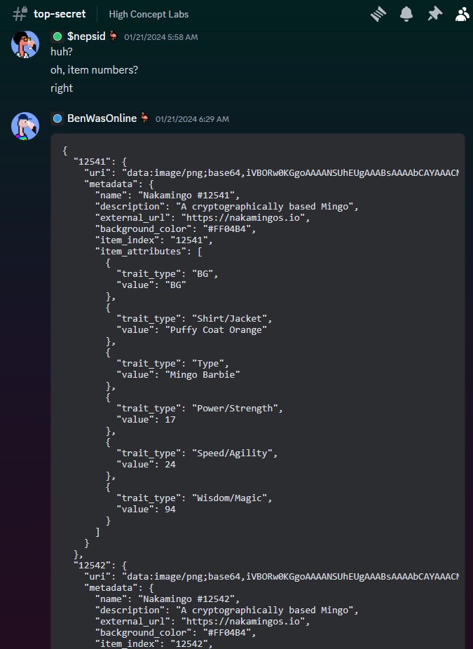 <a href="/pepsimigo/">nkmg7167</a> 🦩Nakamingos ⚔️ CLOAKS🦩

Did you know that <a href="/Nakamingos/">Nakamingos 🦩</a>🦩 have stats?