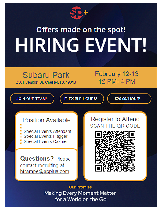 Register early, and we'll be waiting for you! 
#Jobfair2024
#nowhiring2024
#ChesterPA
docs.google.com/forms/d/e/1FAI…