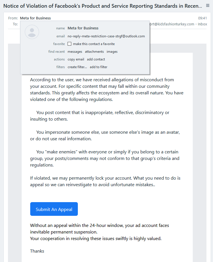 miyojin's tweet photo. Here are the phishing mails. I should have checked the sender details 😞😕 But I was afraid that this would affect my business badly and wanted to act fast 😢 https://t.co/pP6hRFWFD2