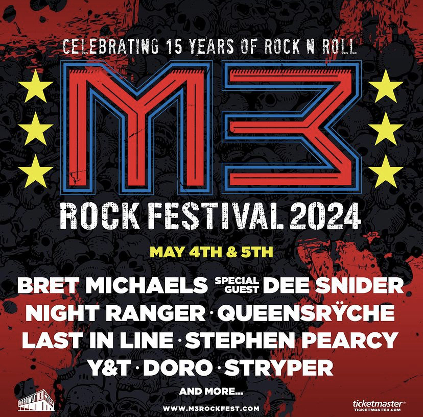 bretmichaels's tweet photo. Columbia #Maryland - get ready for nothing but a good time! 🎸 Bret Michaels returns to  @M3RockFestival @merriweatherpp Sunday, May 5 &amp; he's bringing @deesnider with him to rock the ultimate rock n' roll festival! 
Reserve your spot now! ⬇️
https://t.co/eza93xLzFy https://t.co/u6Crq2qfdx
