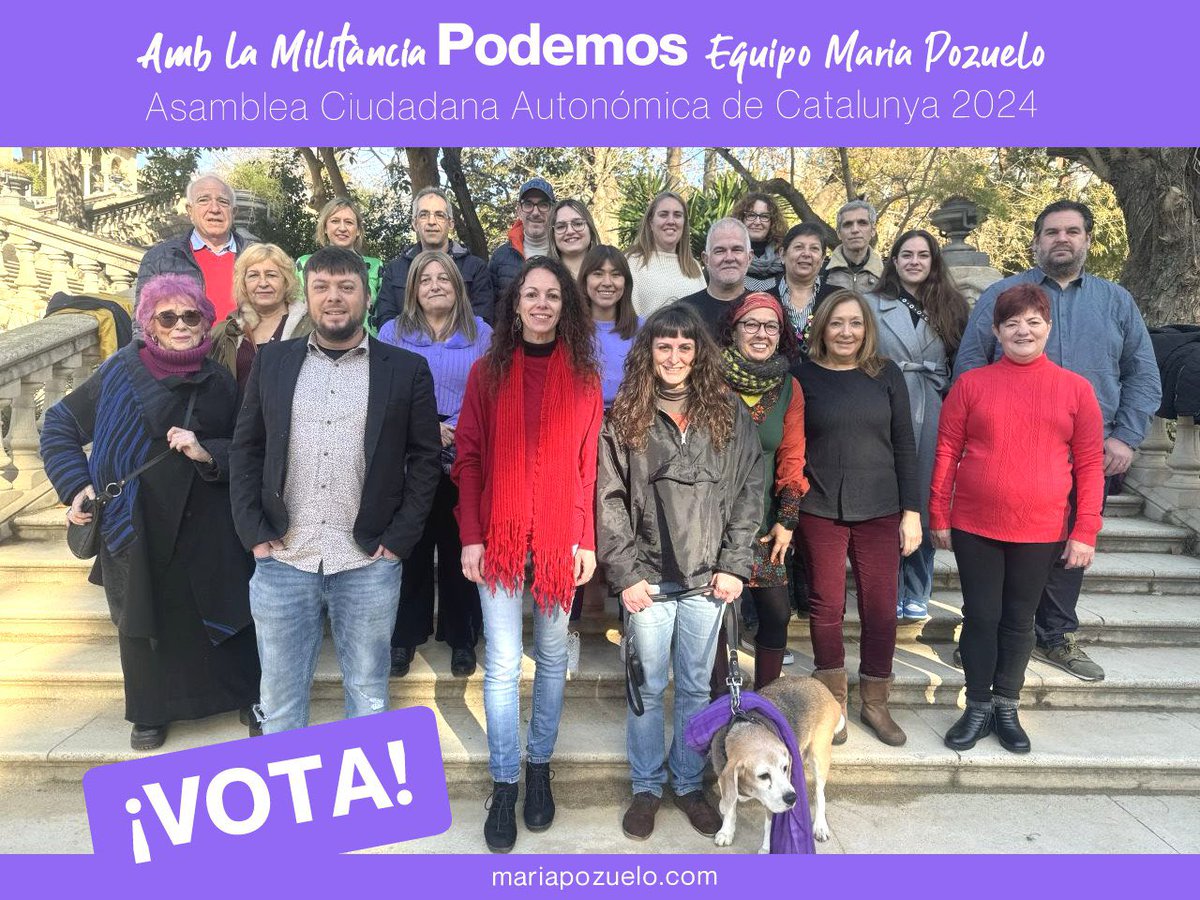 mpozueloc's tweet photo. Terminan las primarias al CCA en @podem_cat. 
GRACIAS!!! Gracias a la militancia que ha seguido a #AmbLaMilitànciaPODEMOS-EQUIPO MARÍA POZUELO. 
Con vosotras, ya hemos ganado!! https://t.co/i4cJfPsliu