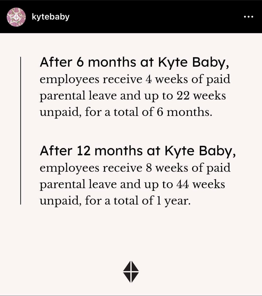 This is better than any therapy practice I’ve worked for. I know it’s still not great but that’s because the US has trash parental leave policies. We all deserve better.