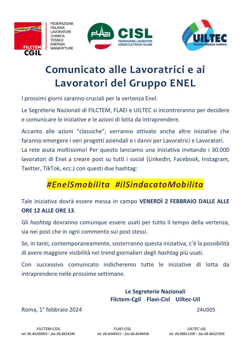flaeifvg's tweet photo. #EnelSmobilita #ilSindacatoMobilita
#Enel https://t.co/gbPdF07VN8