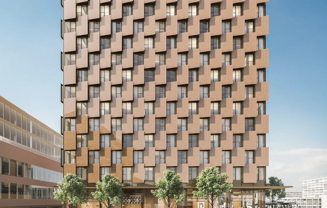 westbankcorp's tweet photo. Prototype (M5), part of our Main Alley Campus was approved this week by Vancouver City Council. Providing an innovative model for modular, hybrid mass timber construction, M5 will achieve net zero. It's also 100% secured rental with 20% of these homes below-market rental. (1/2) https://t.co/6TZSxh7U6K