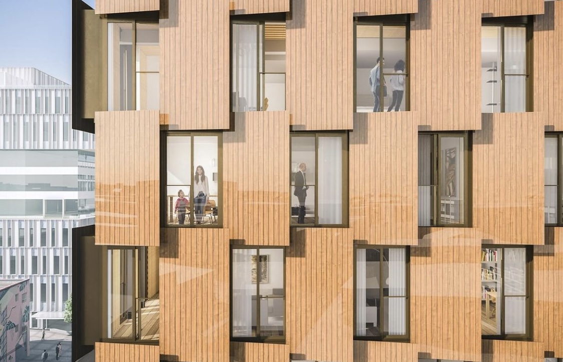 westbankcorp's tweet photo. At 25-storeys, this will be one of the tallest mass timber buildings. An open source, hybrid construction case study, this project is intentional replicable.

Thank you to the City of Vancouver for supporting  Prototype (M5) to create net zero, purpose-built rental. (2/2) https://t.co/VjyjgFodOk