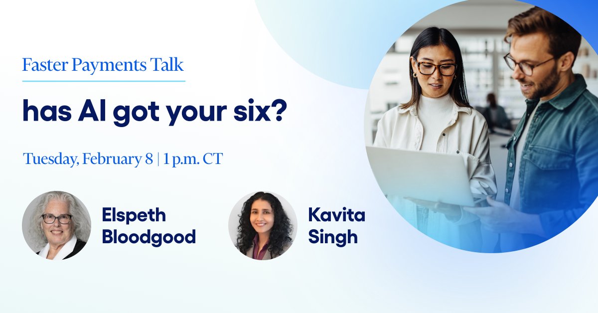 Has AI Got Your Six?

Join us on February 8th for our latest Fastest Payments Talk presented by Jack Henry experts Elspeth Bloodgood and Kavita Singh to find out!

Register now: jkhy.co/3vVBM2E

#fasterpayments #AI