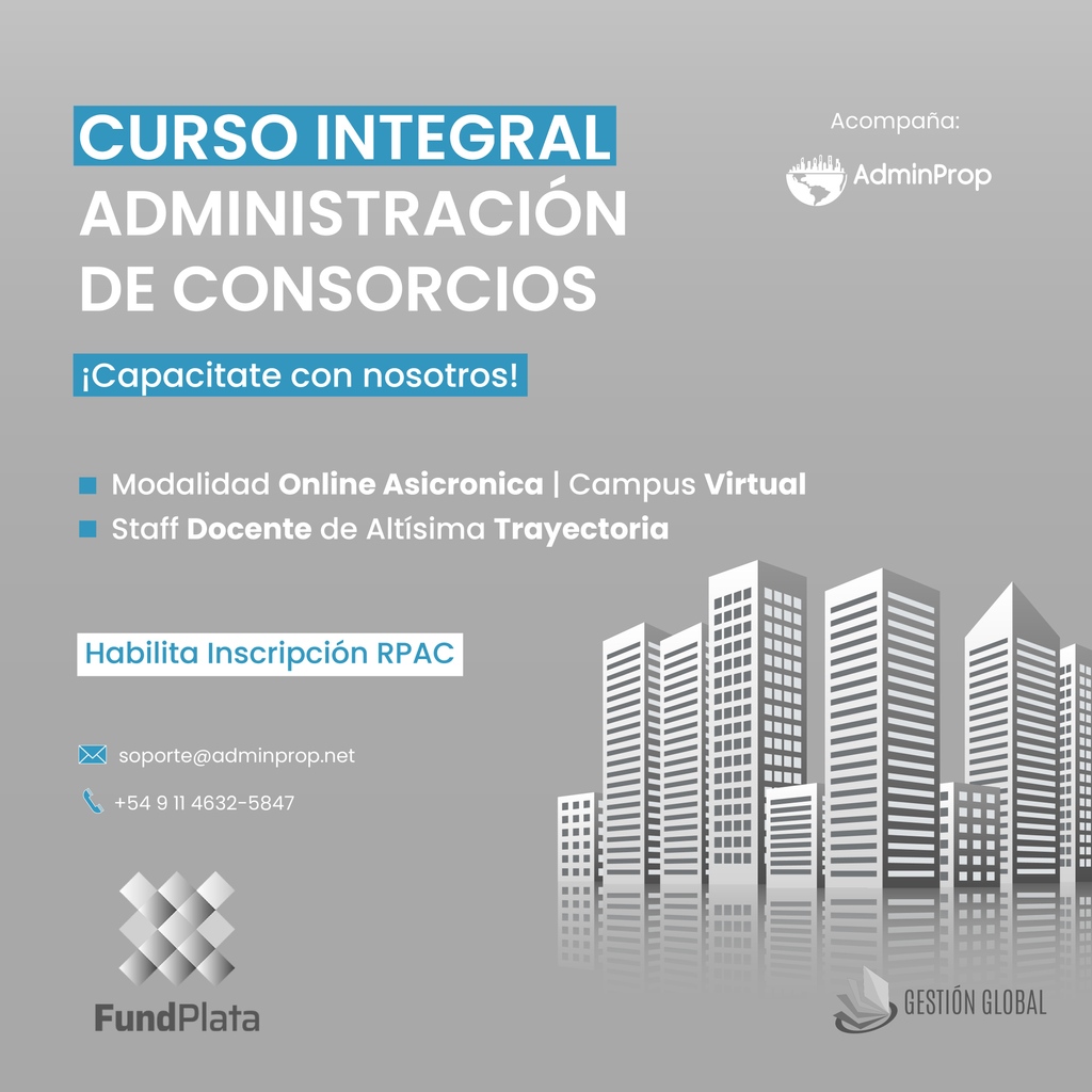 admpropnet's tweet photo. 🇦🇷 ¡Impulsa tu carrera en la Administración de Consorcios con el Curso Integral Asincrónico de FundPlata y Gestión Global! 🌟

🚀 Aprende a tu ritmo, cuando y donde quieras, sin las limitaciones de horarios fijos.

✉️ soporte@adminprop.net
📞 +54 9 11 4632-5847 https://t.co/3g4ErddxKg