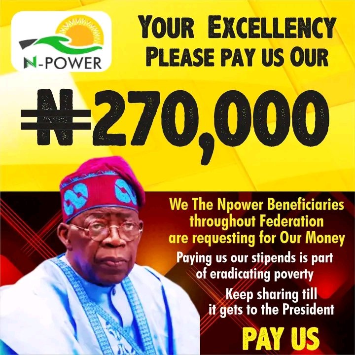 Muhamma06393897's tweet image. go to Twitter and retweet

@officialABAT
@officialSKSM
@muhammadpate 
@atikuabagudu 
@ayowisdom_ 
@GovBorno
@GovUmarGanduje 
@npower_ng 
@UN 
@SaharaReporters 
@OfficialDSSNG 
@officialEFCC 
@UNHumanRights 
@Kyusufabba 
@NGRSenate 
@SPNigeria

👇👇👇
 PAY US OUR 9 MONTHS