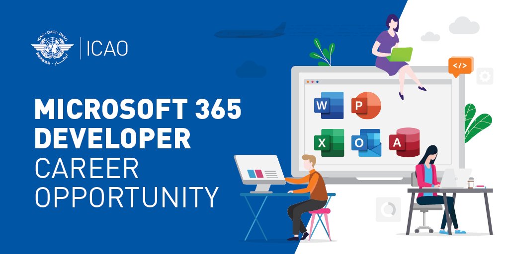 unitingaviation's tweet image. Are you interested in a role with the United Nations as a Microsoft 365 Developer? The International Civil Aviation Organization (ICAO) in Montréal is now hiring for this important role.

Apply here: bit.ly/3SGYC6R

#UNJobs #Montreal #Microsoft365Developer
