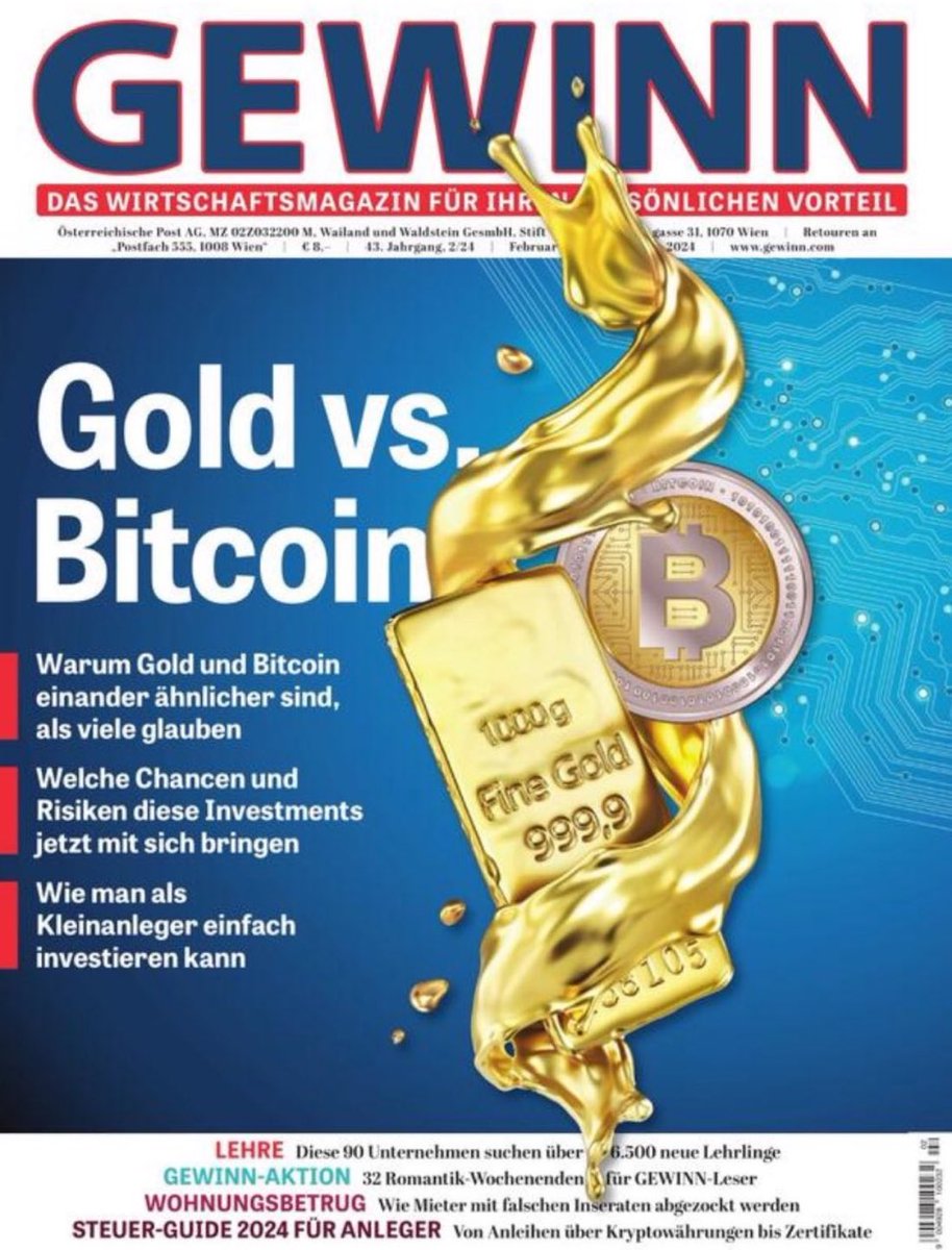 NEW: 🇦🇹 Austrian finance magazine compares #Bitcoin to gold, explaining how retail can invest easily.