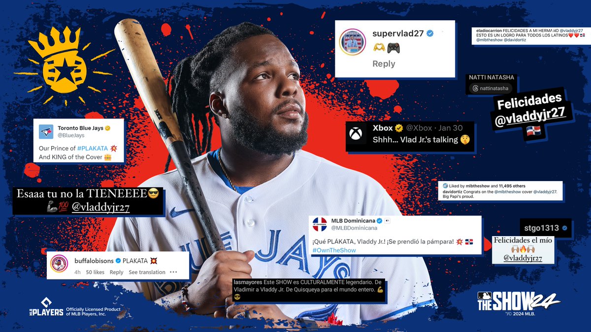MLBTheShow's tweet photo. Mucho amor para Vladdy Jr.! 🫶🎮 
Pre-Order Now: https://t.co/QDFq6W56ce 

#MLBTheShow #OwnTheShow https://t.co/G1A0eDTXxE