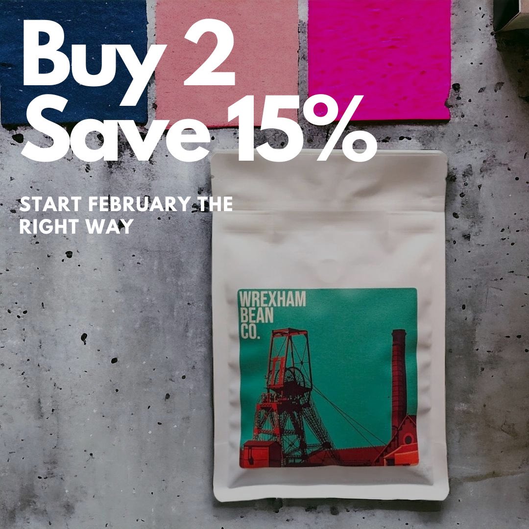 wrexhambean's tweet photo. Start your February the right way ! ☕️

Add two bags of Wrexham Bean coffee to your basket and receive 15% off your order 💰

Mix and match any of our beans 🌱
#wxm #wrexham #wrexhamfc #coffee #coffeeroaster #wales #welshcoffee #specialitycoffee #discount #WxmAFC  #usa #Canada https://t.co/Tz9JIHzz4a