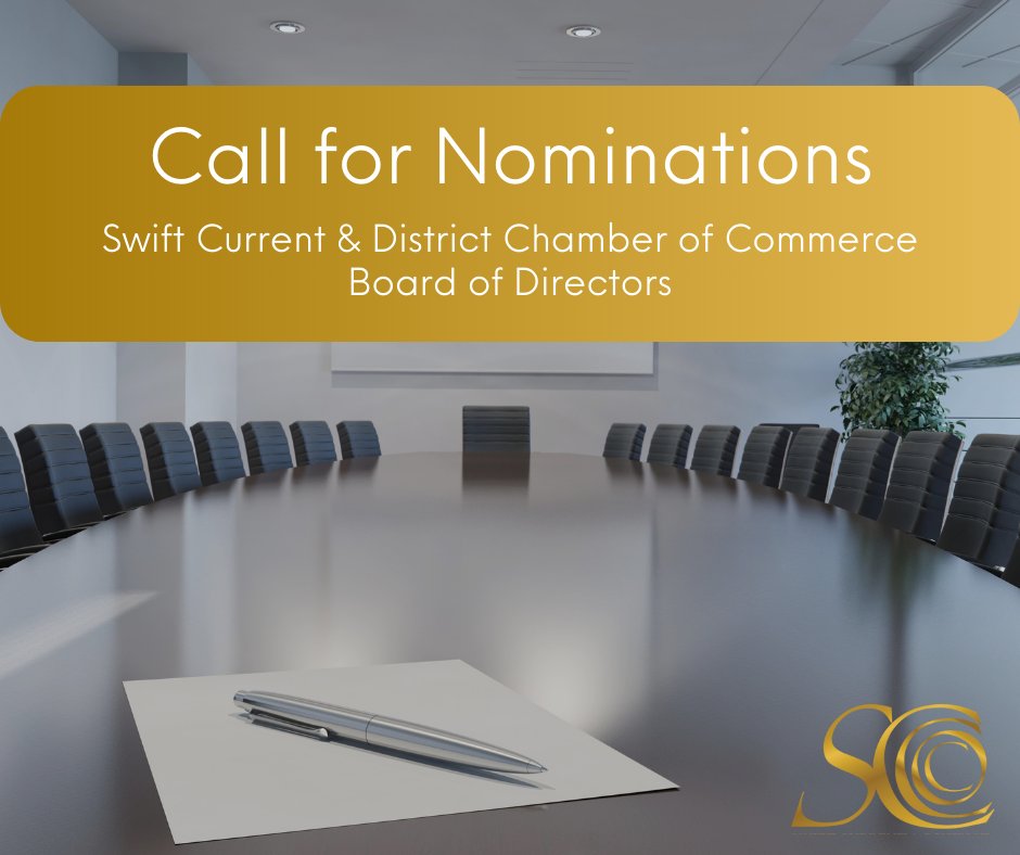 Are you passionate about driving economic growth, fostering business innovation, and shaping the future of our community? Your Chamber is seeking dynamic individuals to serve on our esteemed Board of Directors. Nominations close February 15 at 3:00pm.

swiftcurrentchamber.ca/board-of-direc…