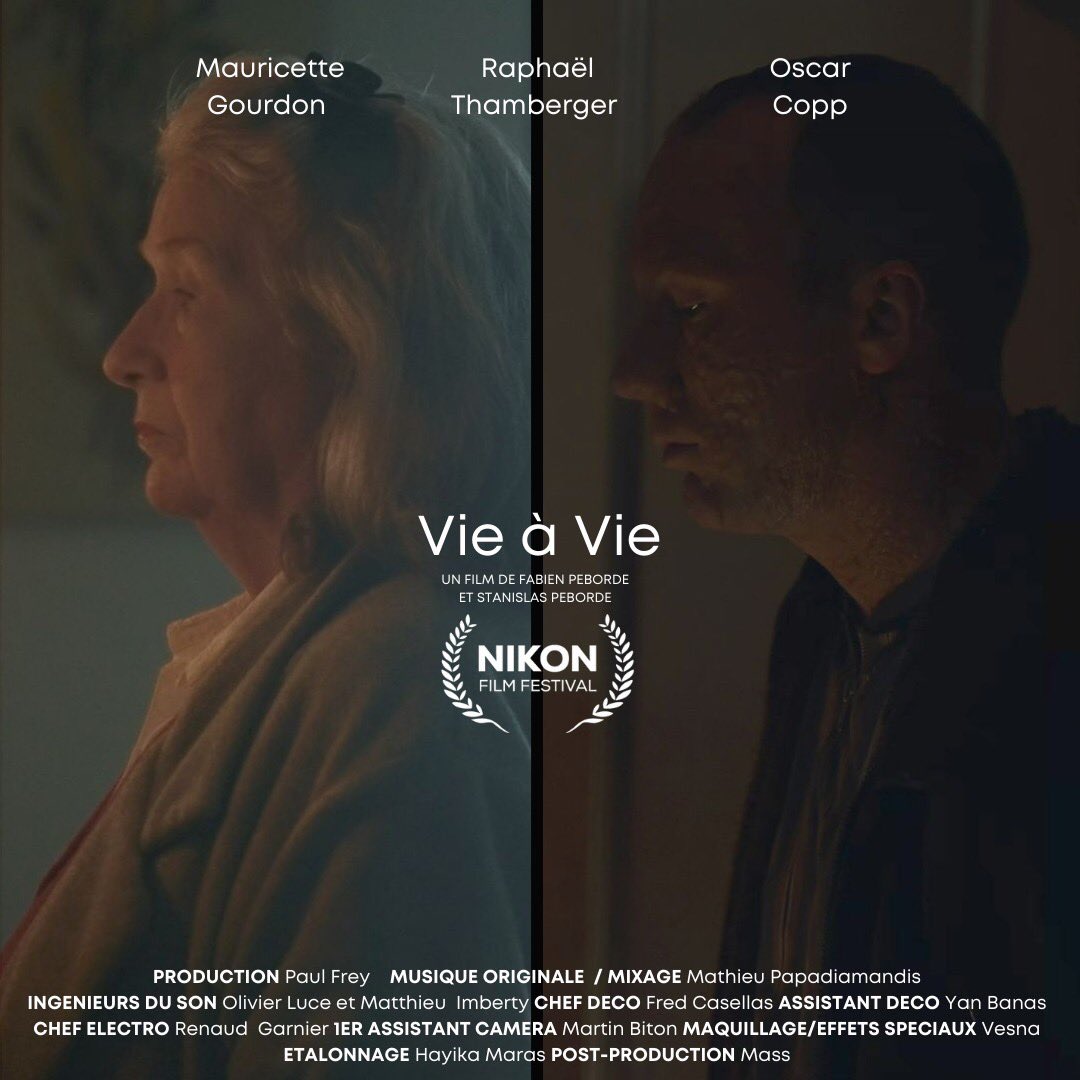 Notre film Vie à Vie, dont j’ai composé la musique, est en compétition au Nikon Film Festival !

festivalnikon.fr/video/2023/2970