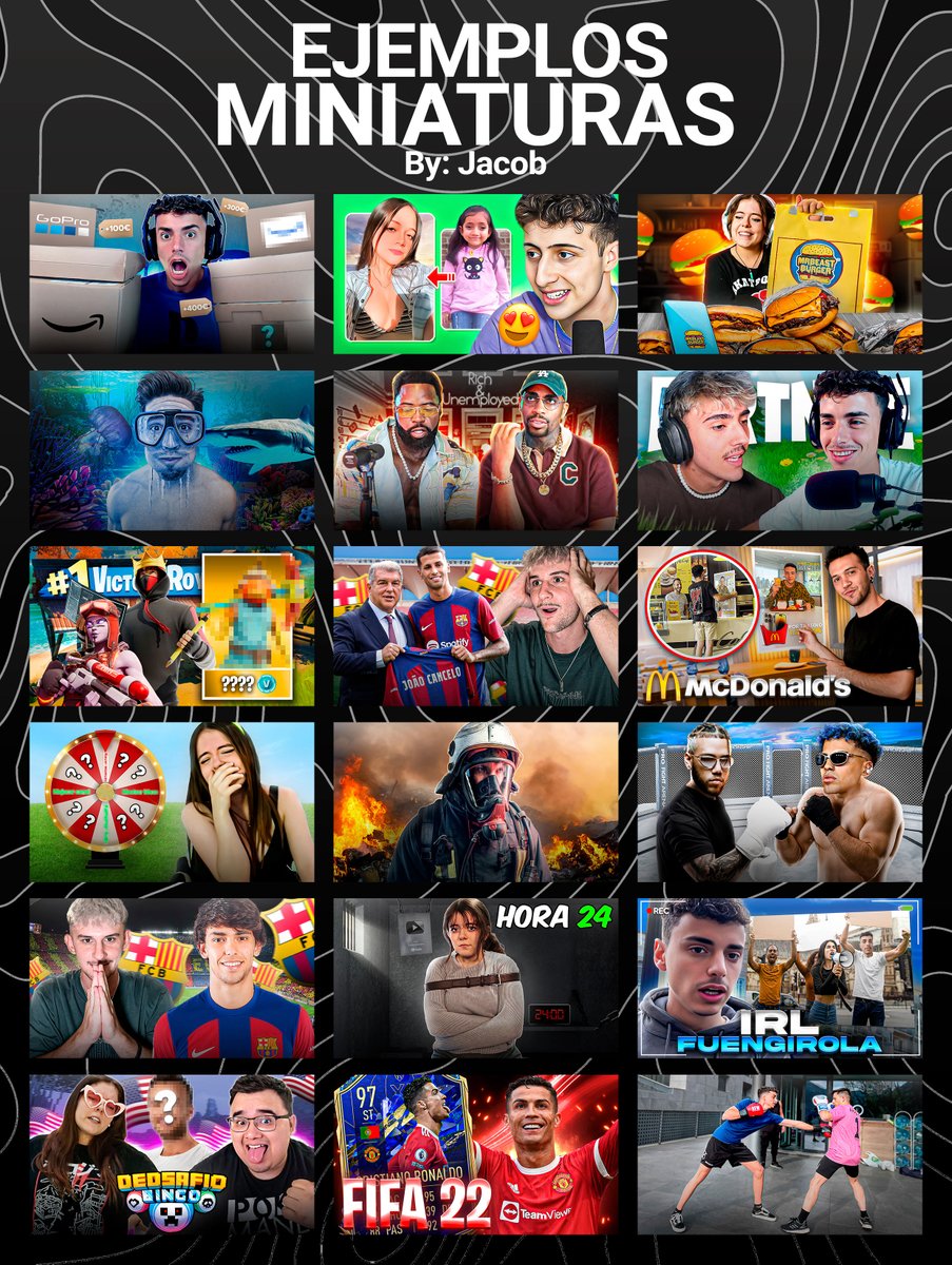 JeyKarz's tweet photo. ¡Hola! Soy Jacob, diseñador especializado en miniaturas / diseños para redes sociales, sobre todo YouTube. Si necesitan a algún diseñador me pueden escribir al MD, trabajo muchos estilos y a muy buen precio. 
❤️ Like + ♻️ Repost se agradece bastante! https://t.co/FA6OTCiBKQ