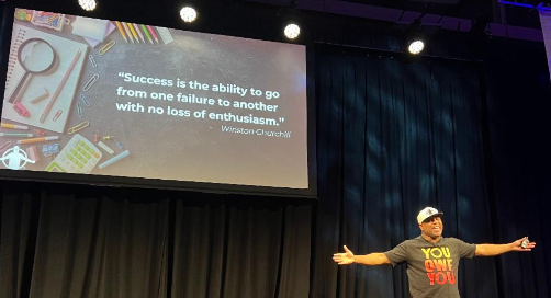 TASA Midwinter Conference Tuesday's general session featured Dr. Eric Thomas. ET, the Hip Hop Preacher, was inspirational with a chant "I can. I will. I must!" I just signed up for his "The Secret To Success" podcast. CAN'T WAIT!! #TASA2024 <a href="/Ericthomasbtc/">Eric Thomas</a>