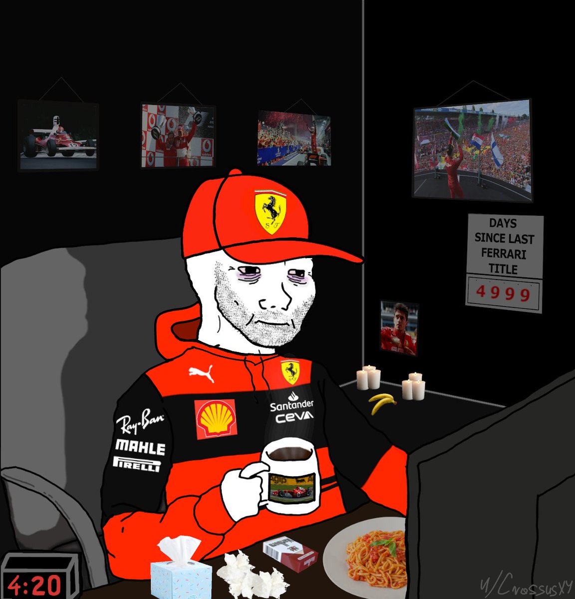 f1trollofficial's tweet photo. Tifosi realizing that they have to deal with the LH44 cult becoming Ferrari fans https://t.co/n1DA1wW9j1