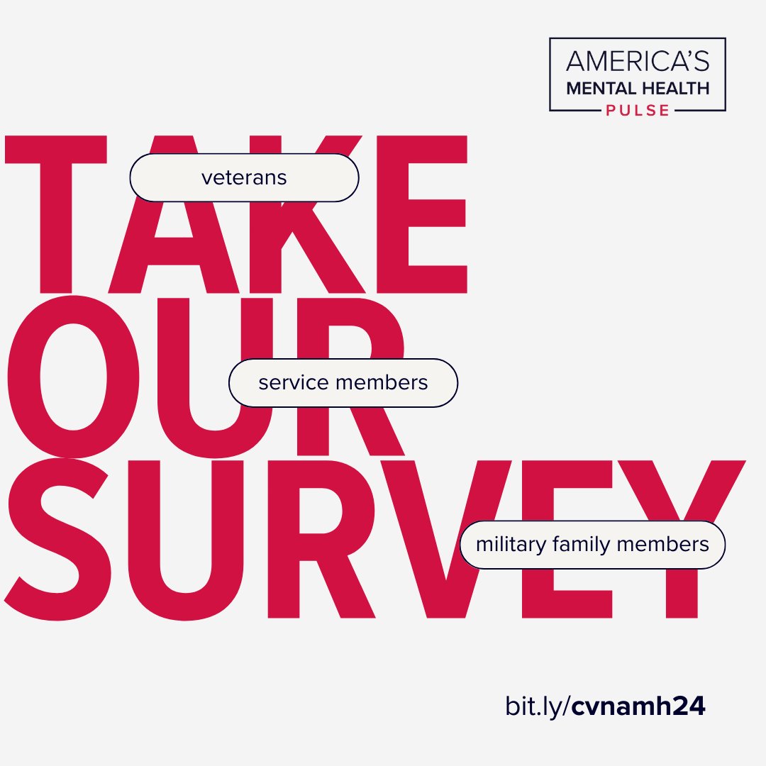 Military and veteran couples - we need your help! Please take Cohen Veterans Network's 5-minute survey today. Your insights can help us better understand and respond to the needs of military families: bit.ly/cvnamh24 #AmericasMentalHealth