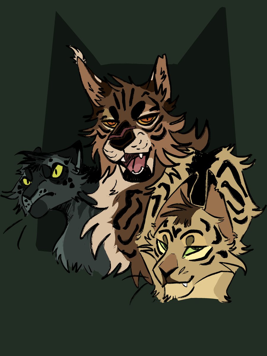 They're on their way to bully a child 
#warriorcats #tigerstar #darkstripe #longtail #wc #wcart