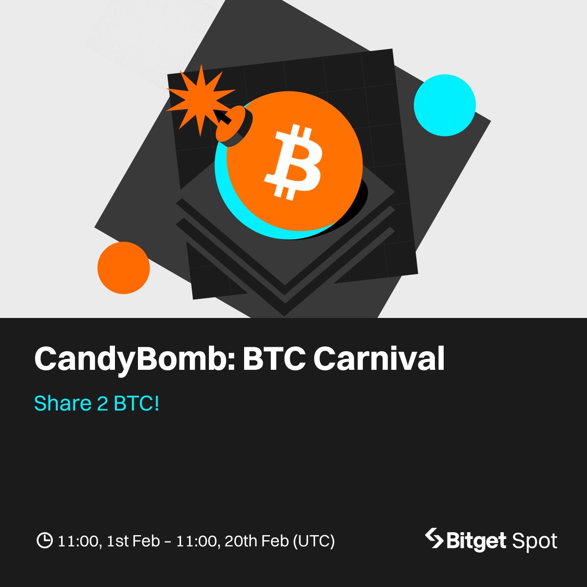 🎉 Exclusive Promo Alert! 🚀 Dive into CandyBomb now!

Firstly join BITGET; partner.bitget.com/bg/5A6UVP

Trade, deposit, and invite to earn $BTC.

Opened on Feb 1, 11 AM UTC. Grab up to 0.0184 BTC per user from the 2 $BTC pool. 

Complete spot and futures trading, net deposit, and