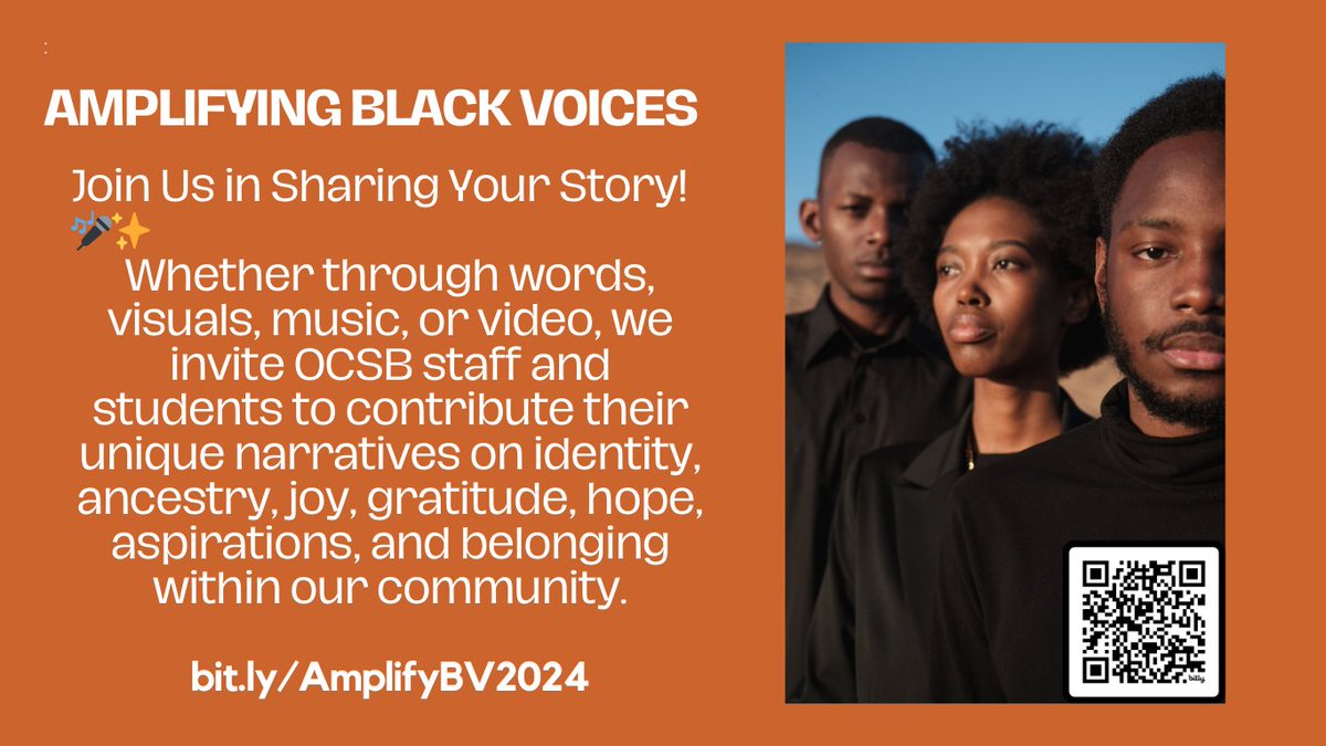 #OCSB Family!We're inviting you to share the many ways you're commemorating Black History Month in your school communities (#ocsbBlackHistoryMonth or #ocsbEquity or email equity@ocsb.ca)
Let's use this opportunity to highlight the voices of Black students &amp; staff
