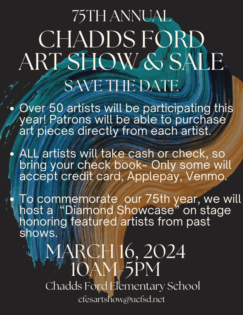 Mark your calendars for this traditional art show! I will be there 10am-5pm a long with many other artists!