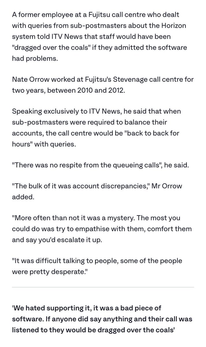 dr_options's tweet photo. Shock revelation #Fujitsu prevented  #Horizon call line from admitting truth about serious errors in software; #SubPostMasters jailed due to #PostOfficeHorizon lies known 2 #PostOffice but ignored &amp; buried by #PaulaVennells &amp; even #government  #MrBatesVsThePostOffice $SPY @CNBC https://t.co/AccoHc3wDY