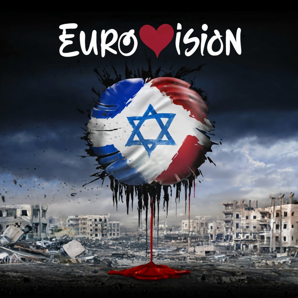 Xi_Palestine's tweet photo. @songfestivalaze Boycott Israel from all sport and cultural events #ZeroPointsForGenocide #Eurovision #GENOCIDE  #BoycottIsrael #BesiktasEmlajet @Eurocup @BJK_Basketbol @EBU_HQ @rtve @Eurovision https://t.co/RDbY0Wy6nv
