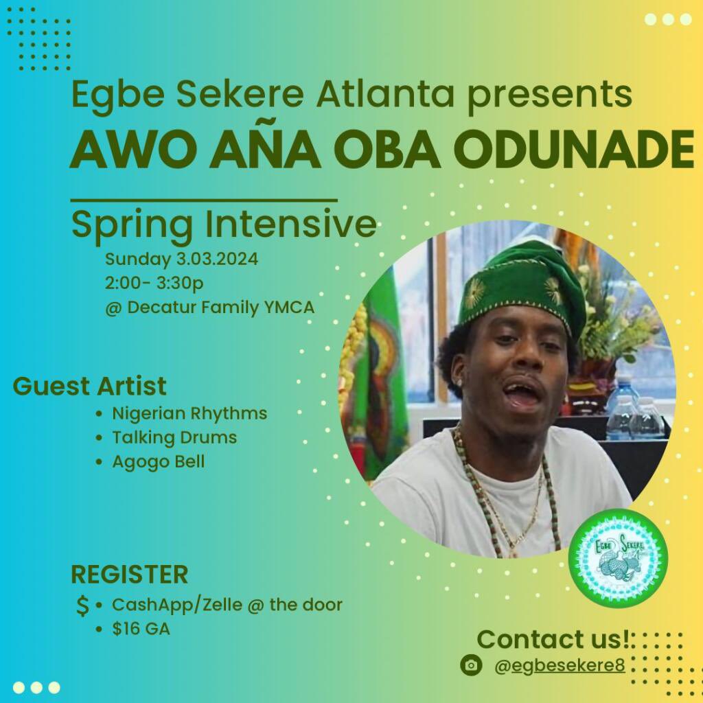 BabaFalaje's tweet photo. We Are One Month Away from My Guest Series Class With My Mother Mama Yeye  @egbesekere8 ❤️🖤💚‼️We Will be exploring  songs , fundamentals of Dundun ( talking drum ) and agogo bell rhythms of Nigeria. ‼️ https://t.co/W1JVpavjxj